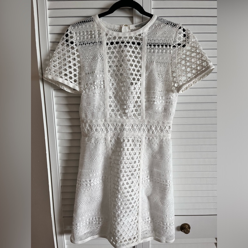 Eyelet mini dress